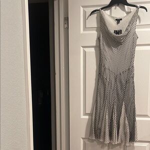 New White Pleated Tiered Midi Sundress